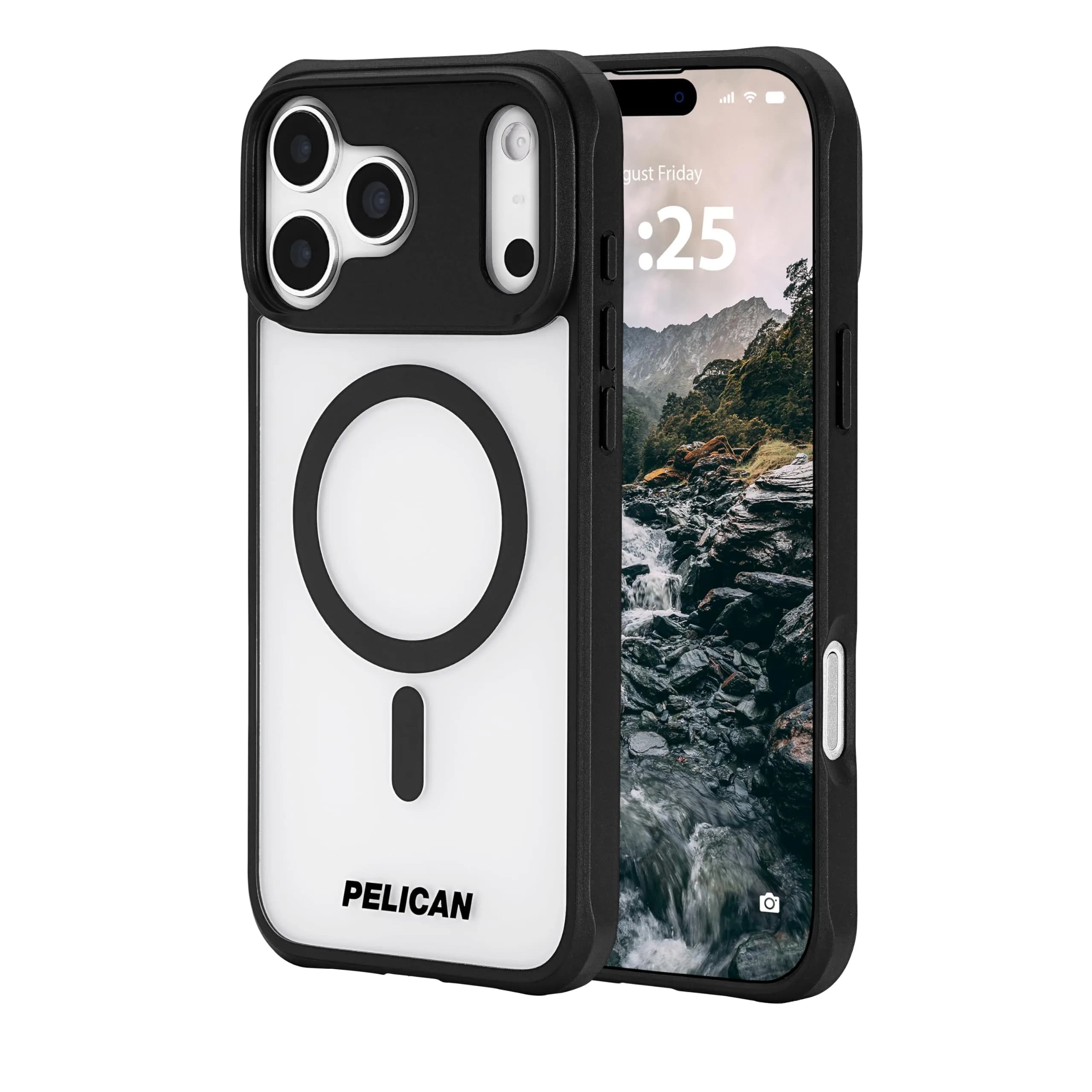 Pelican Ranger iPhone 17 Pro Max Case - MagSafe - Frosted Clear/Black | 6.9 Inch Shockproof Cover - main product image