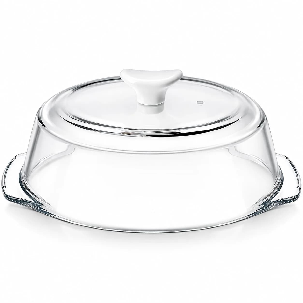 ACEPRUT New Upgrade Glass Microwave Splatter Cover with Ceramic Handle & Screw | Heat-Resistant BPA-Free Kitchen Accessory - main product image