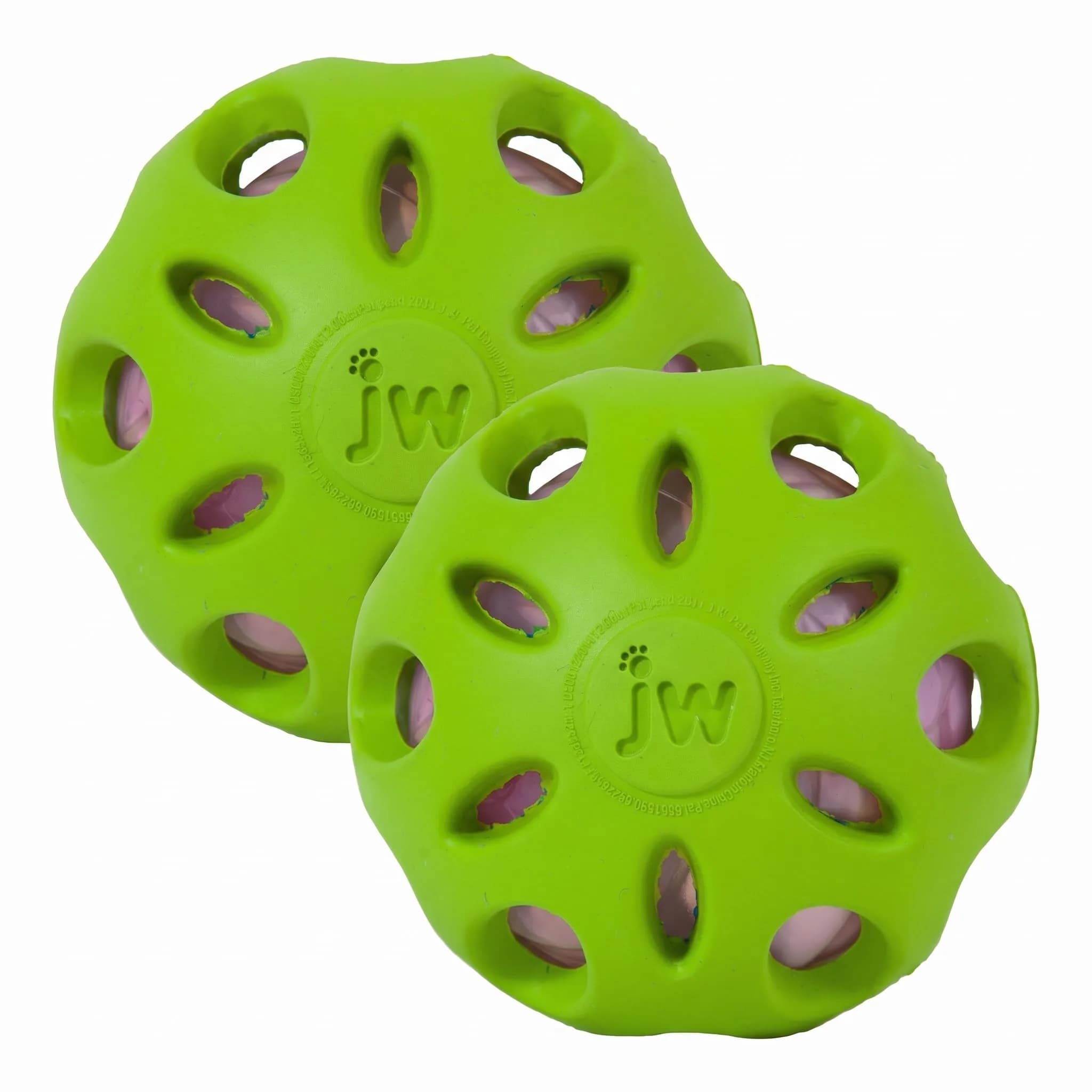 JW Petmate Crackle Heads Crackle Ball Crunchy Noise Chew Toy for Dogs Assorted Colors, Medium 3' Diameter | Durable & Safe Chew Toy - main product image