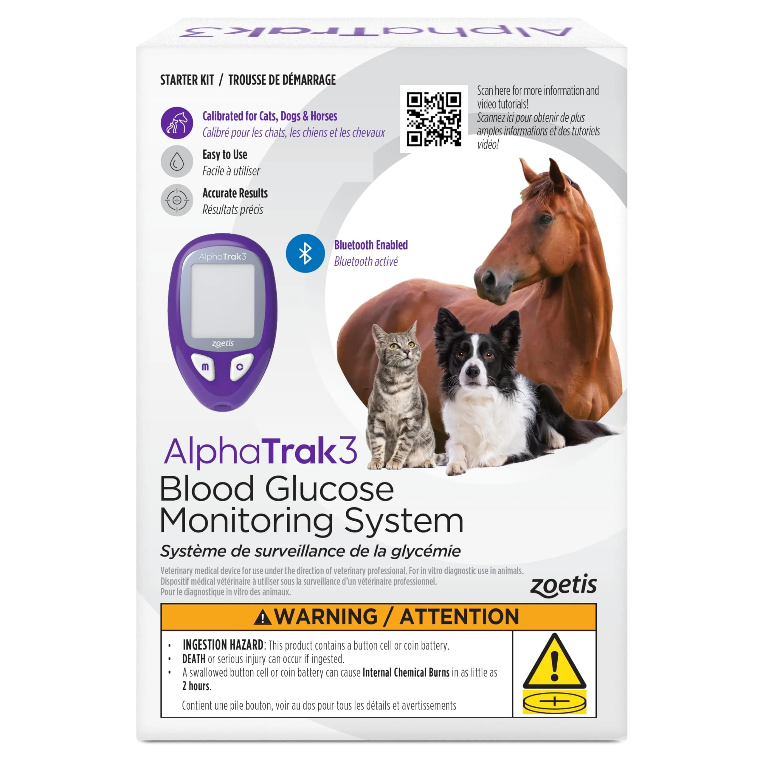 AlphaTRAK Blood Glucose Monitoring Kit for Dogs, Cats & Horses | Accurate Pet Blood Sugar Test in 5 Secs - main product image