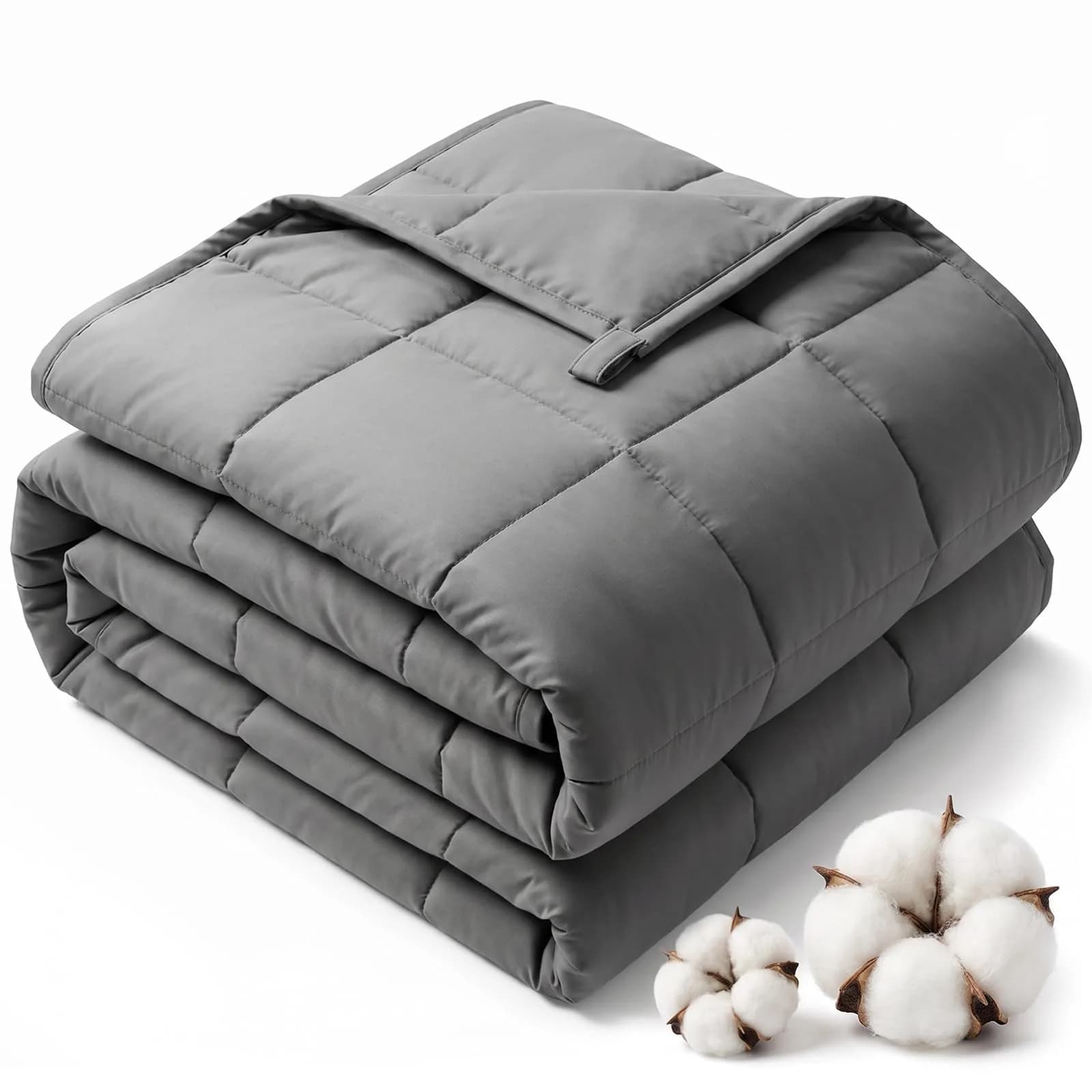 Smart Queen Weighted Blanket for Adults 60"x80" | 20lbs Grey All Season Breathable - main product image