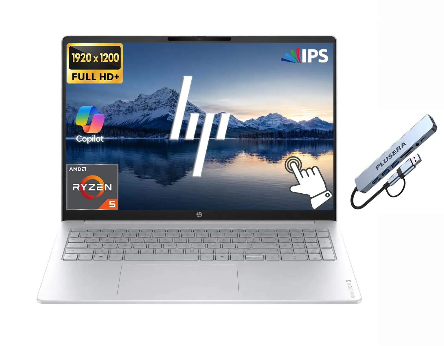 HP OmniBook 3 Laptop 16" Touch Screen | AMD Ryzen 5 40, 512GB SSD, 8GB RAM, Windows 11 Pro - main product image